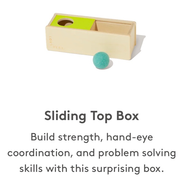 LovEvery Sliding Box, Wooden Ball, Cup and Square Ball Nester - Picture 3 of 13